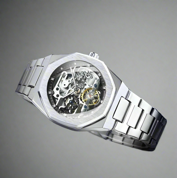 TOURBILLON SKELETON SILBER/SCHWARZ 42mm