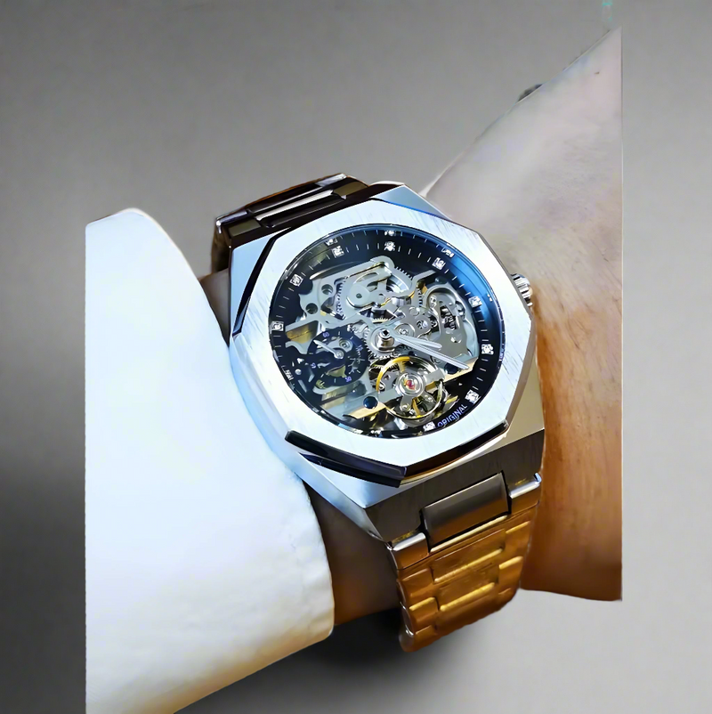 TOURBILLON SKELETON SILBER/SCHWARZ 42mm