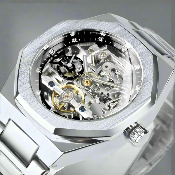 TOURBILLON SKELETON SILBER/SCHWARZ 42mm