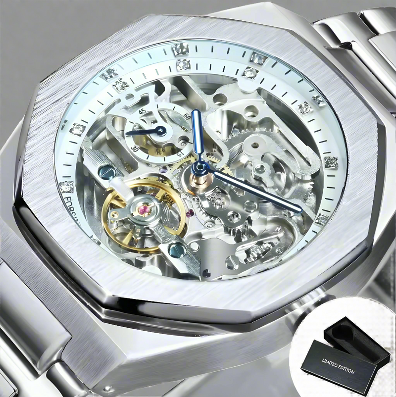 TOURBILLON SKELETON SILBER/WEIß 42mm