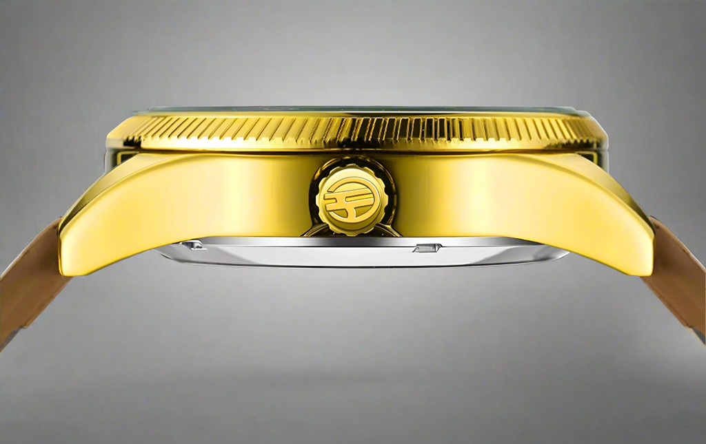 TACHYMETER GOLD/BRAUN
