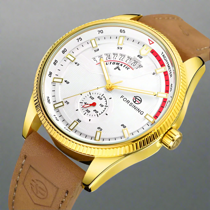TACHYMETER GOLD/BRAUN