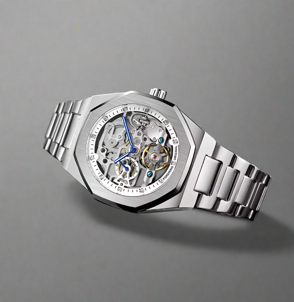 TOURBILLON SKELETON SILBER/WEIß 42mm