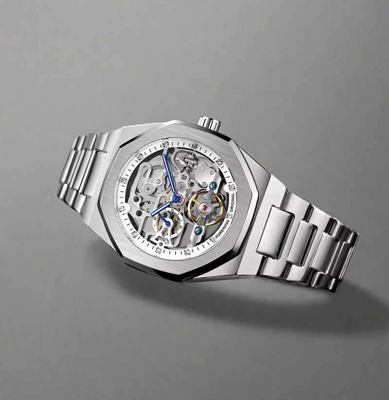 TOURBILLON SKELETON SILBER/WEIß 42mm